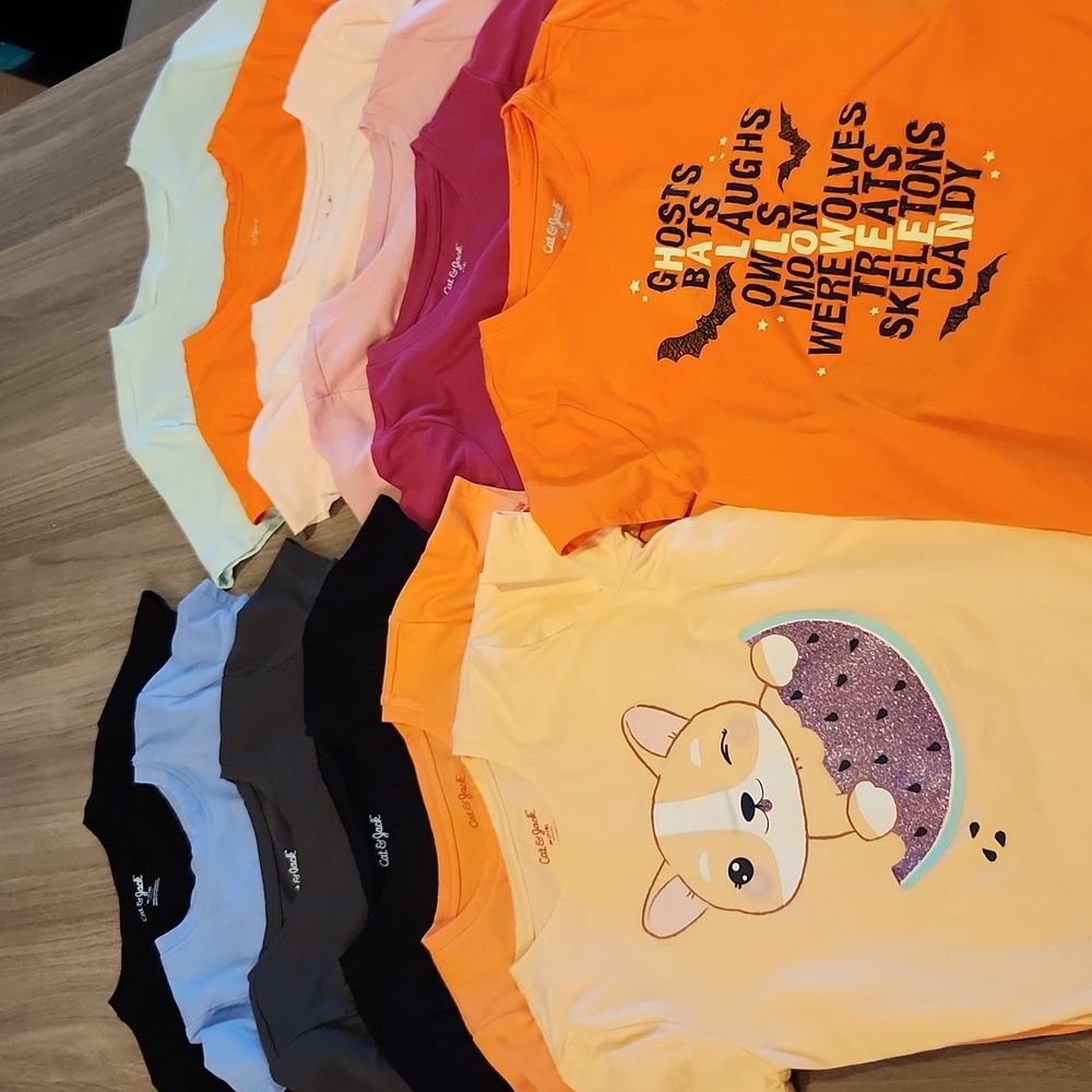 Girls cat and Jack T-shirt size Medium 7/8 set of 12